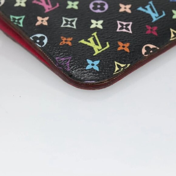 LOUIS VUITTON Multicolor Pochette Cles NM Coin Purse Black - Picture 7 of 15